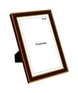 Synthetic-wood-Brown-and-golden-border-Photo-frame